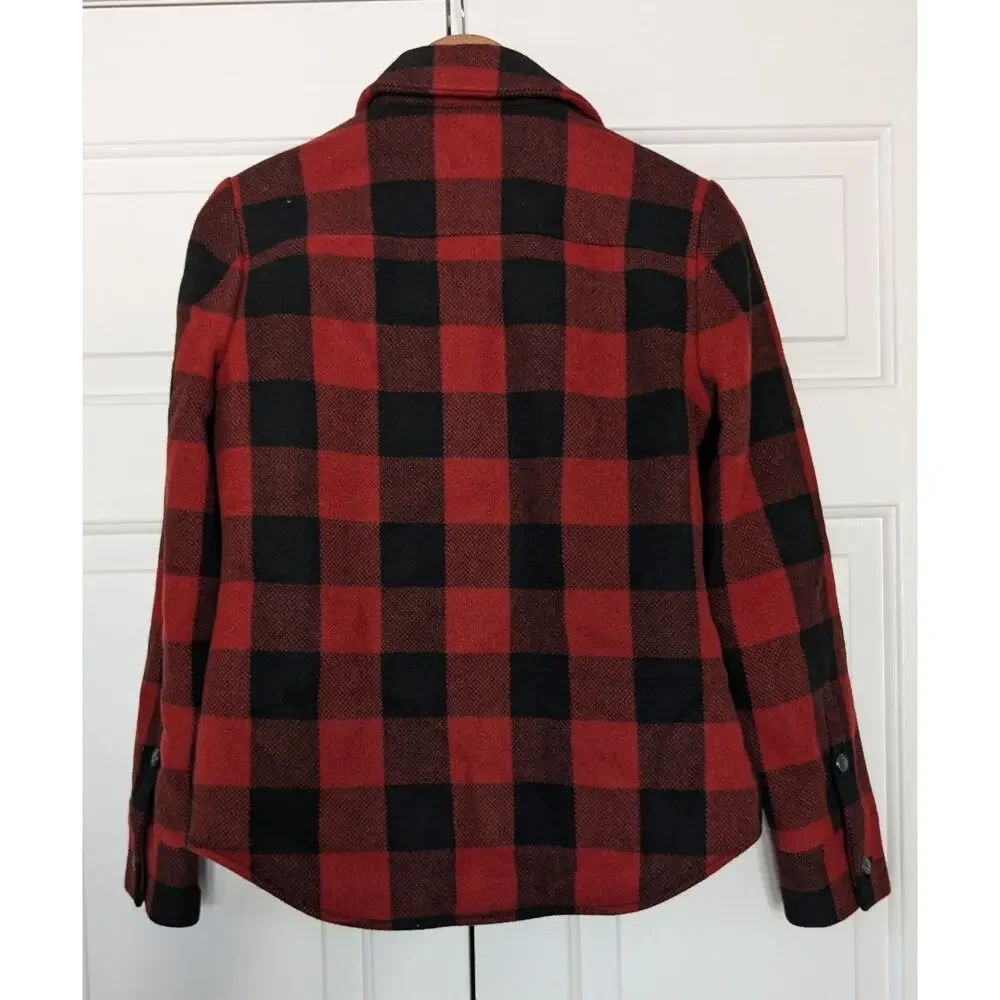 J. Crew Plaid Sherpa Lined Wool Blend Coat